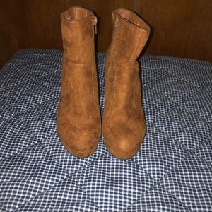 Brown ankle booties